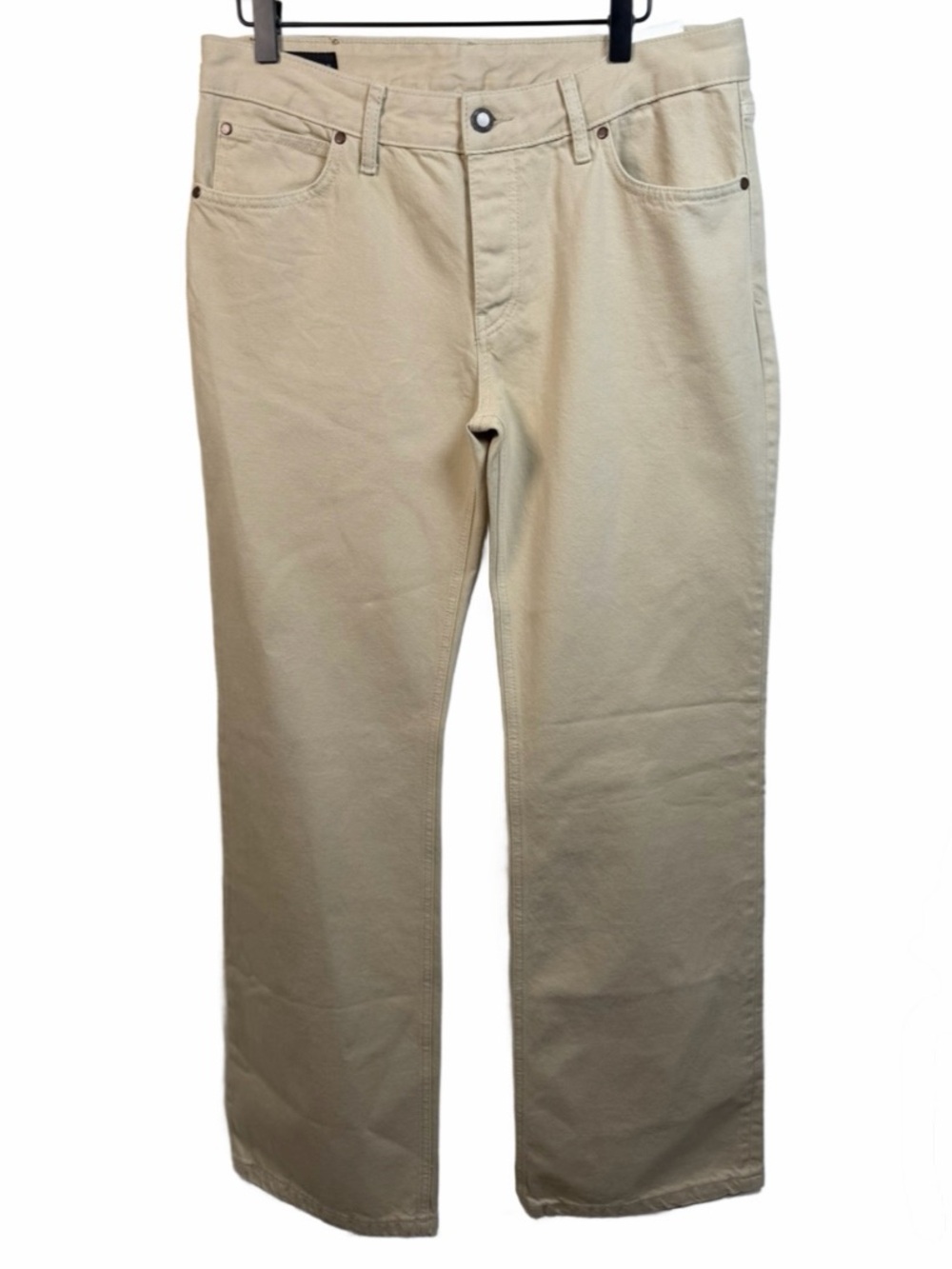 Zara The ZW Low Waist Boot-Cut Jeans in Light Beige